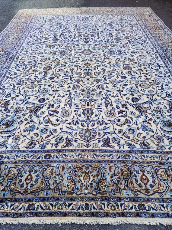 Vintage Nain Fine 11’4” x 15’9”  Hand Knotted Floral Oriental Wool Rug