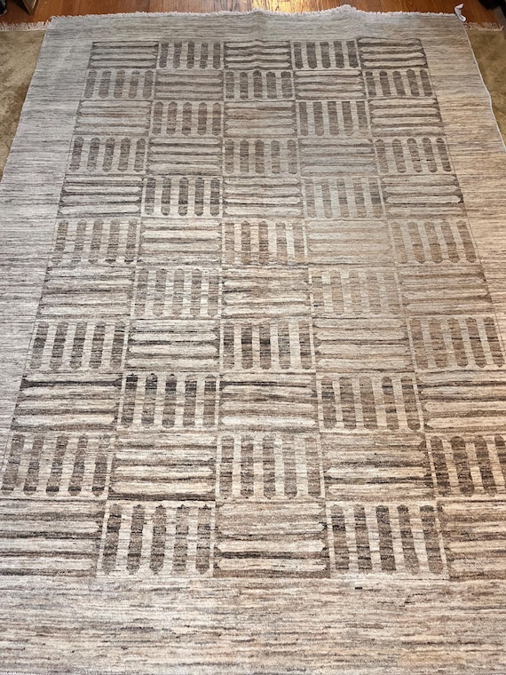 Contemporary Super Kazak 6’1” x 8’2” Hand Knotted Fine Wool Rug