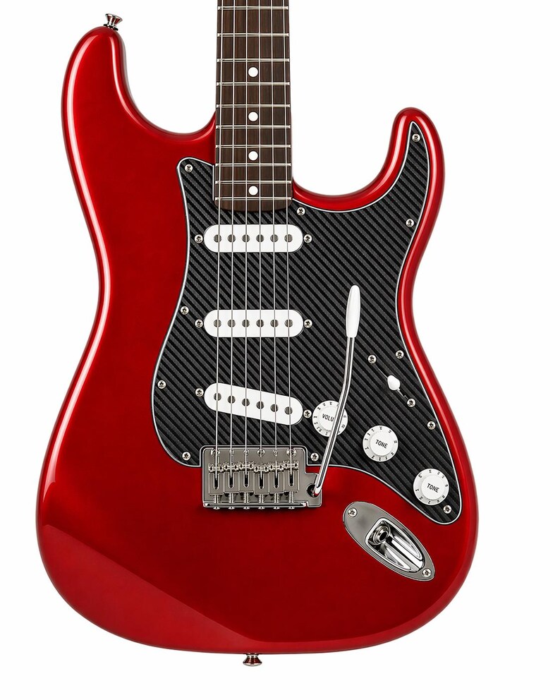 Golpeador personalizado para Fender Stratocaster – Placa protectora blindada de 3 capas imagen 2