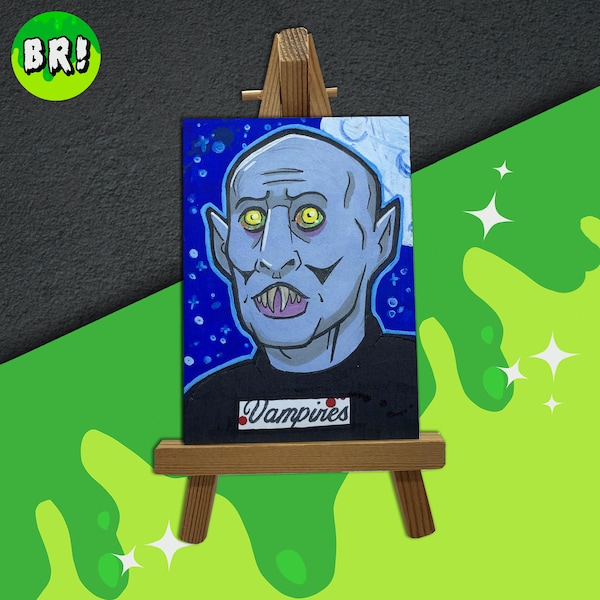 Kurt Barlow, Salems Lot - 2020 'Vampires' Sketch Card Original  (1/1) - Original Art, Trading Cards, horror, vampire, Stephen King