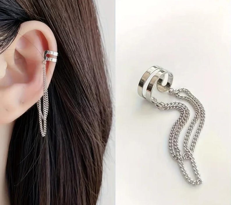 Ear Cuff With Chain - Etsy