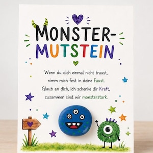 Courage stone for children starting school, kindergarten, pediatrician, separation