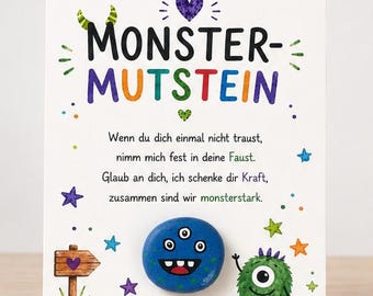 Courage stone for children starting school, kindergarten, pediatrician, separation