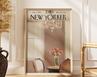 Vintage-Poster im eleganten New Yorker Interieur-Stil, Druck im französischen Chic