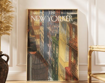 Vintage New Yorker Stadtbild-Poster, Apartment-Druck