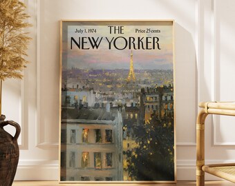 Vintage-Balkonposter aus dem New Yorker Stil, romantisch