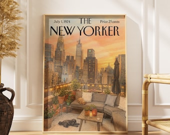 Vintage New Yorker Poster „Regen in NYC“