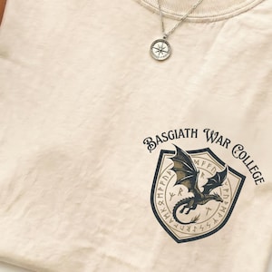 Vintage Basgiath War College, Comfort Color Shirt, Fourth Wing Shirt, Dragon Rider Shirt, Violet Sorrengail Tee, Xaden Riorson image 1