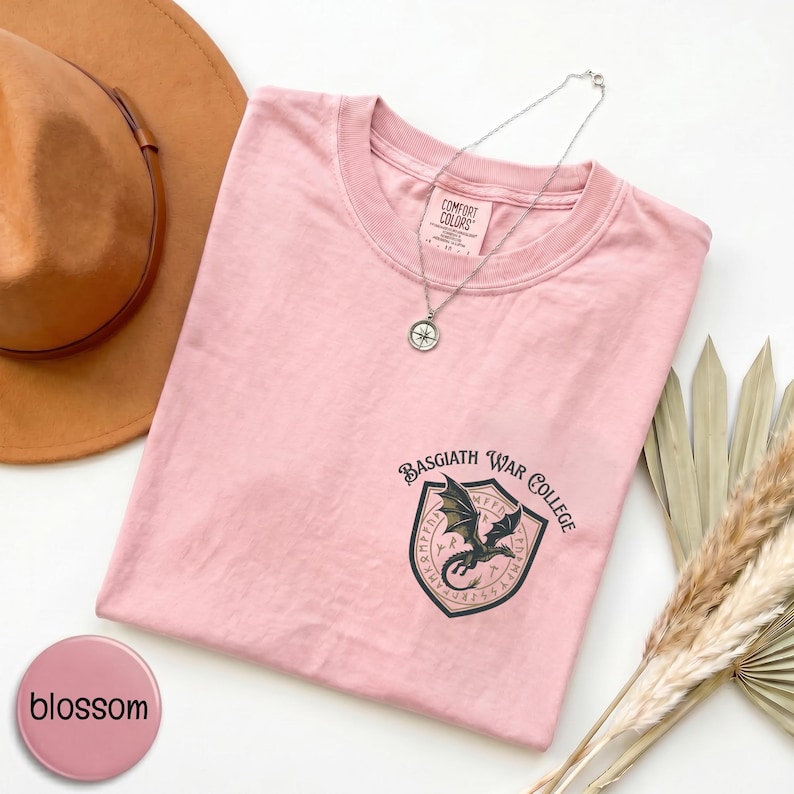 Vintage Basgiath War College, Comfort Color Shirt, Fourth Wing Shirt, Dragon Rider Shirt, Violet Sorrengail Tee, Xaden Riorson image 2
