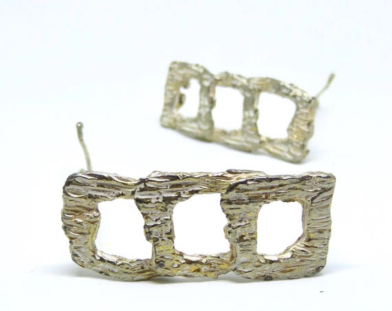 Vintage Barrettes Gold Midcentury Modern Hair Accessories 1960s