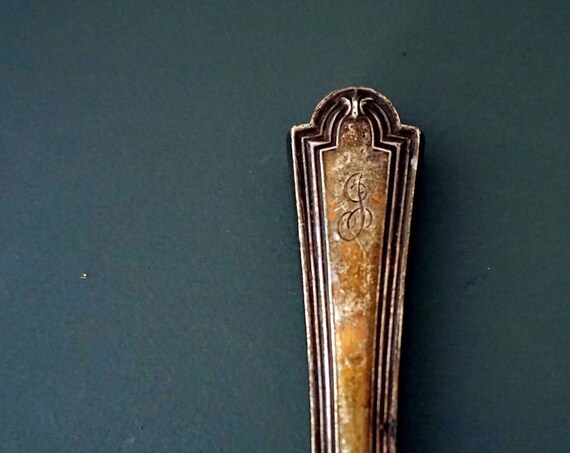 Antique Hermitage Cake Server Monogram J Hollow Handle SSMC Sterling Silver Manufacturing Company Providence RI Saart Bros 1910 Pattern Rare