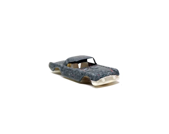 Vintage Toy Car Salvaged Tiny Car Frame Matchbox Grey Red Worn Metal Hot Wheels Automobile Found Object No Wheels Missing Paint Repurpose