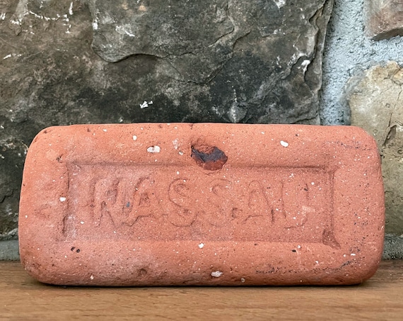 Vintage Brick Architectural Salvage Nassau Brick Company Old Bethpage NY Beach Find Long Island Sound Repurpose Clay Brick Industrial Decor