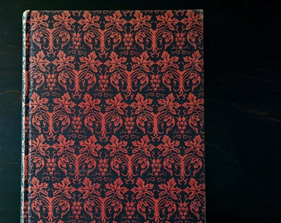 Vintage Persian Poetry Book Rubaiyat Of Omar Khayyam 1947 Illustrated Red Black Clothbound Hardcover FitzGerald Translation Random House