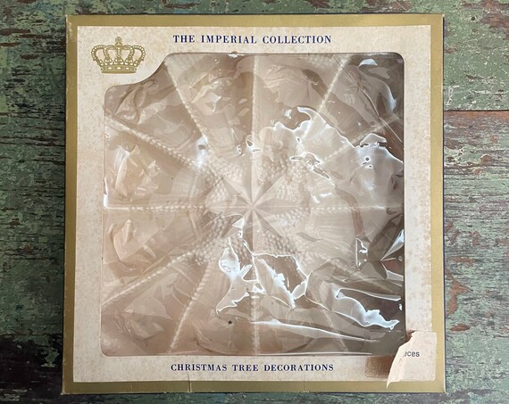 Vintage Ornament Empty Box for Imperial Collection Bells Holds 12 2 1/2" Bells Sears 60s Tree Trim Original Packaging Ornaments Not Included