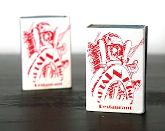 Vintage Matchbooks Restaurant Captain Kimo es 1970s Alabama Coast Seafood Restaurant 2 Match Boxes Sammlerstücke