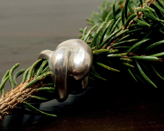 Vintage 925 Silver Ring Chunky Twist Double Band Sterling Taxco Mexico Jewelry Modernist Ring Size 4