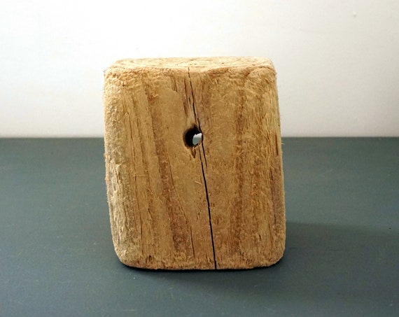 Driftwood Block Wood Sea Worn Sun Bleached Lumber Chunk Wood Grain Beach Find Long Island Sound Salvaged Display Piece Supply Wood Cube
