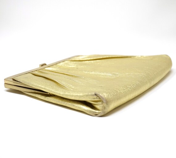 Vintage Gold Purse Lamé Evening Bag 1960s Harry L… - image 9