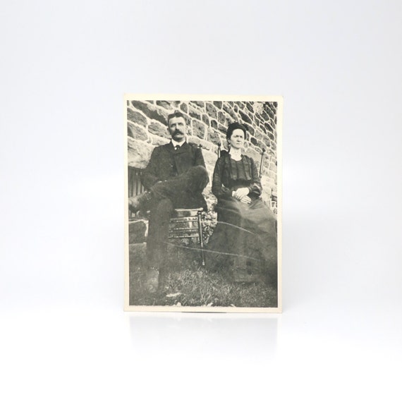 Antique Photograph Early 1900s Old Photo Rural Couple