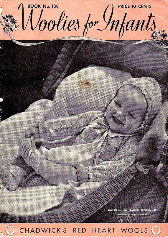 Vintage 1930s Knitting and Crochet Patterns Woolies Infant Clothes Retro Baby Sweaters Knit Wear Clothing How To