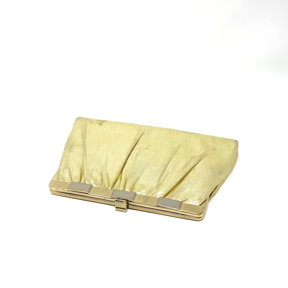 Vintage Gold Purse Lamé Evening Bag 1960s Harry L… - image 4