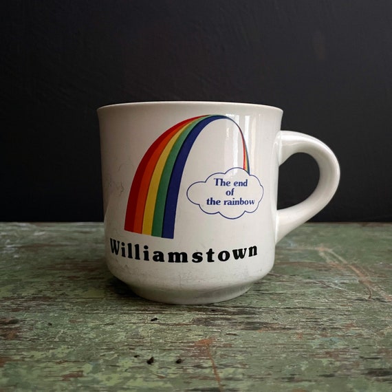 Vintage Rainbow Mug Williamstown MA Coffee Cup Pride Mug Massachusetts Williamstown The End Of The Rainbow Berkshires Mass Souvenir