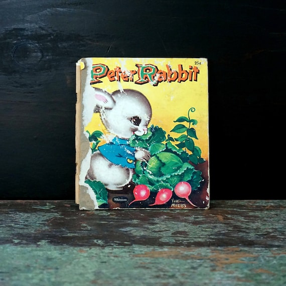 Vintage Book Peter Rabbit 1959 Tell-A-Tales Children’s Classic Whitman Book Cute Animal Illustrations by Jack & Louise Myers As Is Condition