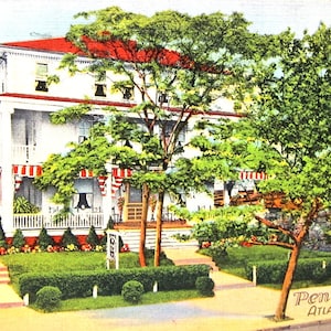 Jersey Shore Cartolina Vintage Atlantic City Hotel 1930