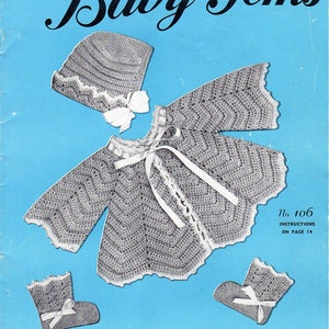 Vintage Knitting Crochet Patterns Infant Baby Gems 1950s