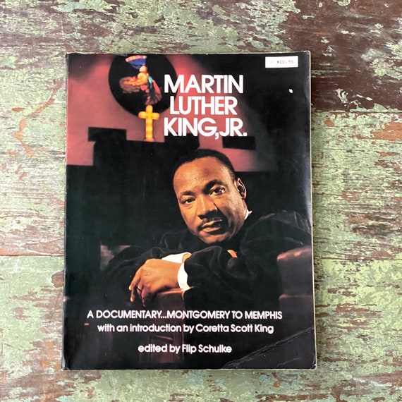 Vintage Book Martin Luther King Jr A Documentary Montgomery to Memphis 1976 1st Edition MLK Biography 50s-70s Black History Photos Paperback