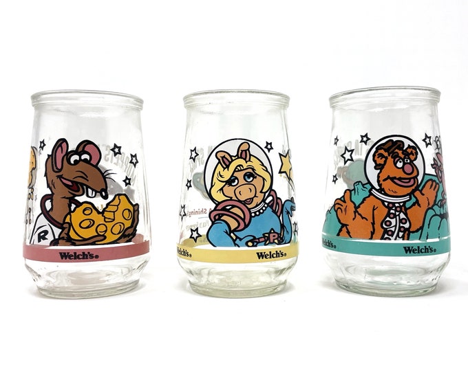 Vintage Muppets in Space Glasses Welchs Collectible Juice Etsy