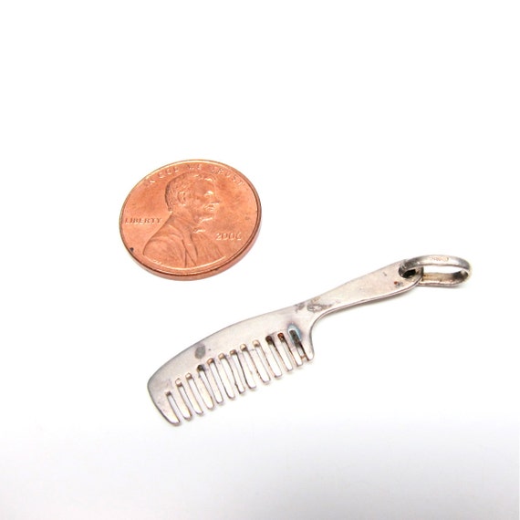 Vintage Charm Comb Silver Hair Comb Hairdresser - image 5