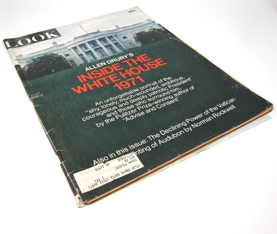 Vintage Look Magazine 1971 Nixon White House Audubon