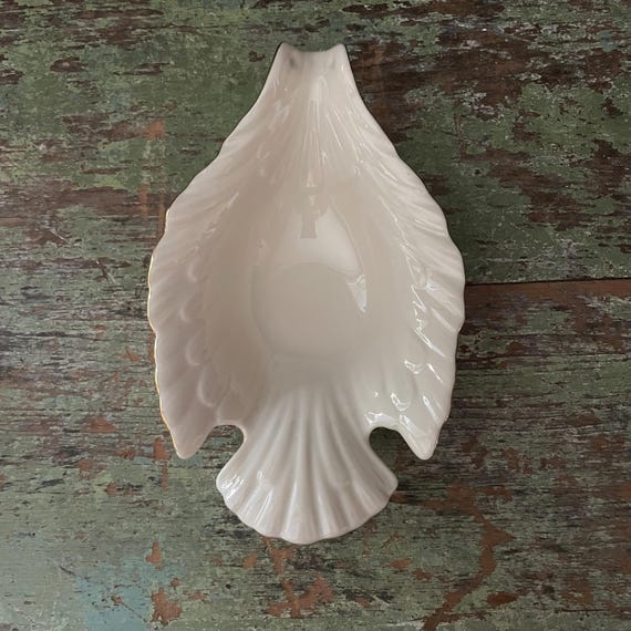 Bird Dish Lenox Porcelain Dove 24K Gold Trim Ivory Bowl Serving Dish Ring Holder
