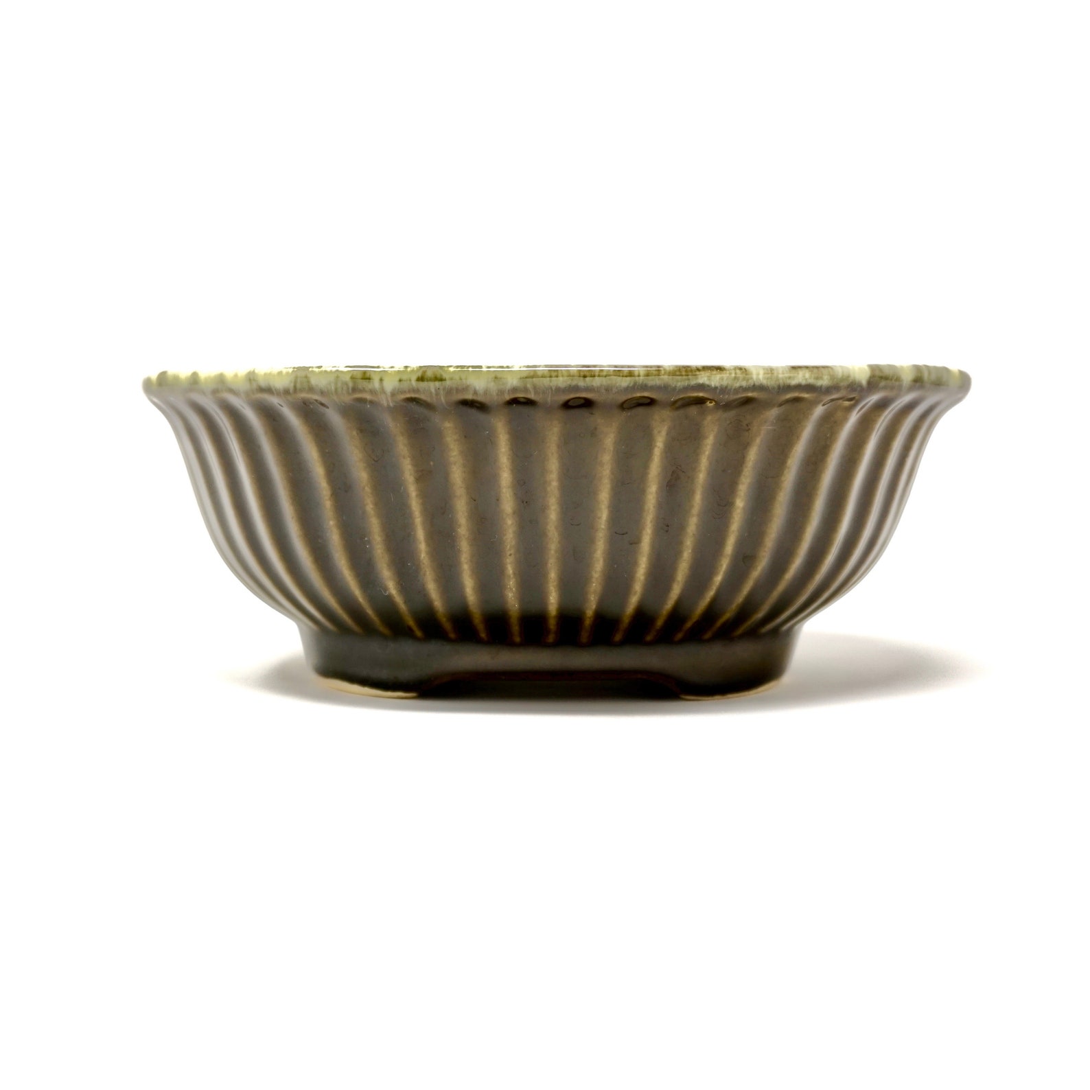 Vintage Hull Planter Green Oval Plant Pot Drip Glaze Pottery Etsy