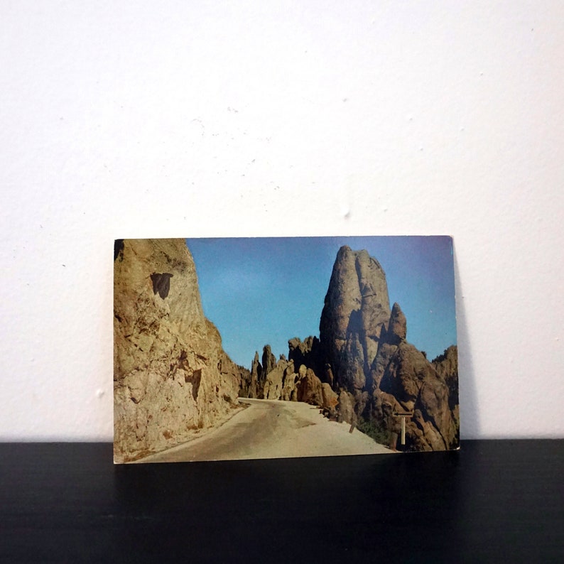Vintage Postcard South Dakota Rock Gateway Needles Highway Photograph Black Hills SD 50s Curteichcolor Kodachrome Original Unused Post Card image 4