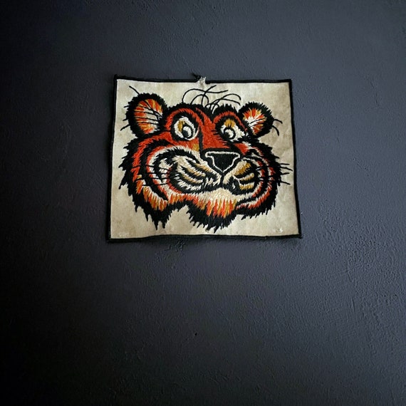 Vintage Esso Tiger Patch LARGE Gas Station Attendant Patch Gasoline Collectible Put A Tiger In Your Tank Exxon