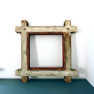 Antique Adirondack Frame Plaster Wood Faux Bois Square Picture Frame ...