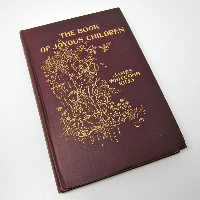 Antique Book of Joyous Children James Whitcomb Riley 1902 image 1