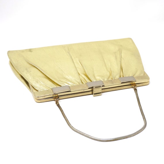 Vintage Gold Purse Lamé Evening Bag 1960s Harry L… - image 5