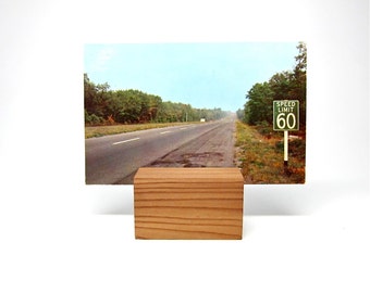Vintage Maine ansichtkaart jaren 1950 Maine Turnpike verkeersbord