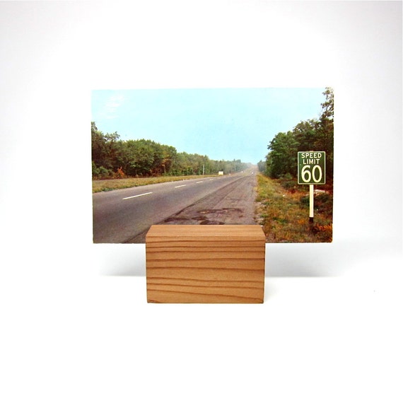 Vintage Maine Postcard 1950s Maine Turnpike Road Sign