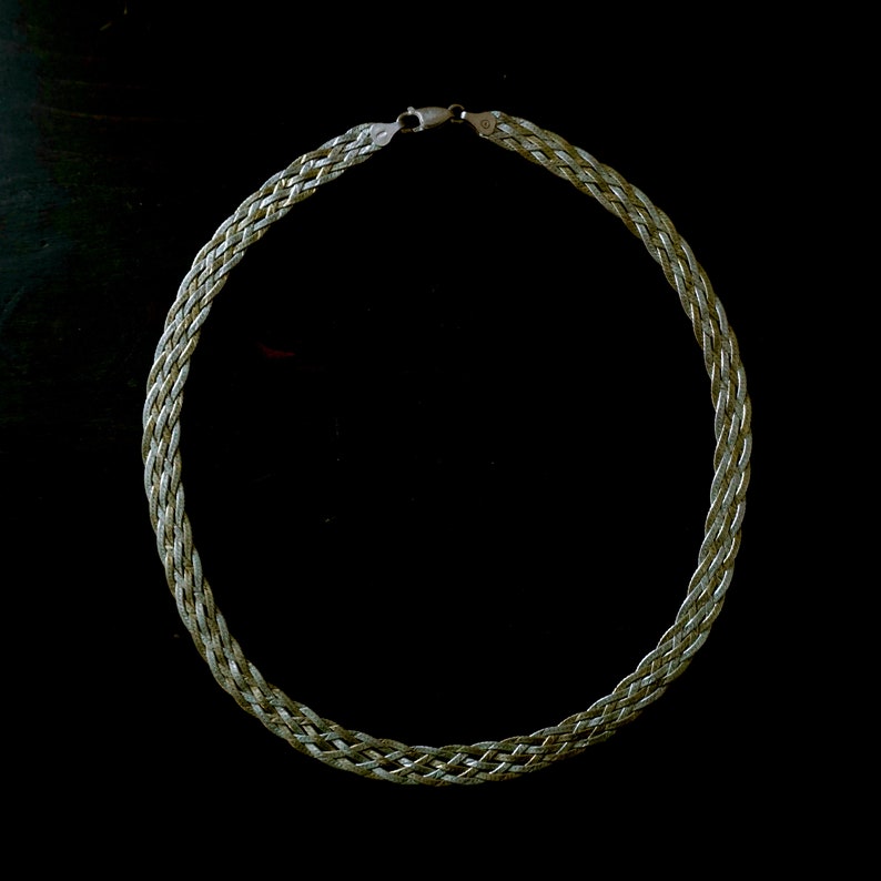 Gold and silver two tone chain necklace Clearance