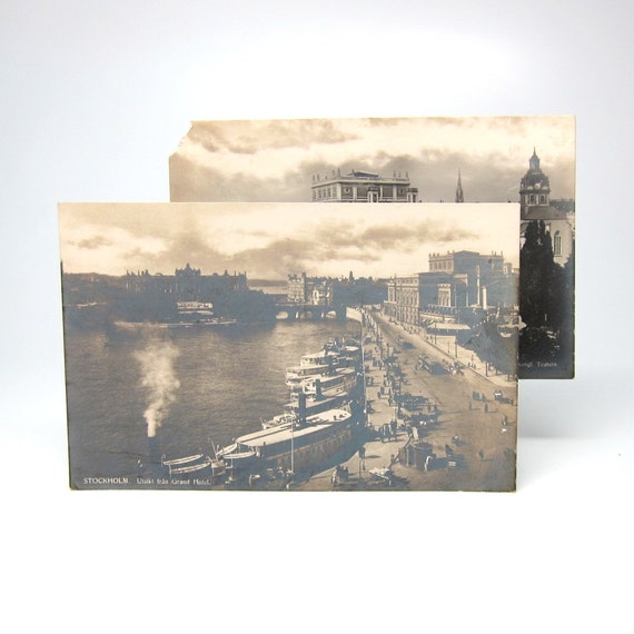 Vintage Postcards Stockholm Sweden Nordisk Konst 1920s