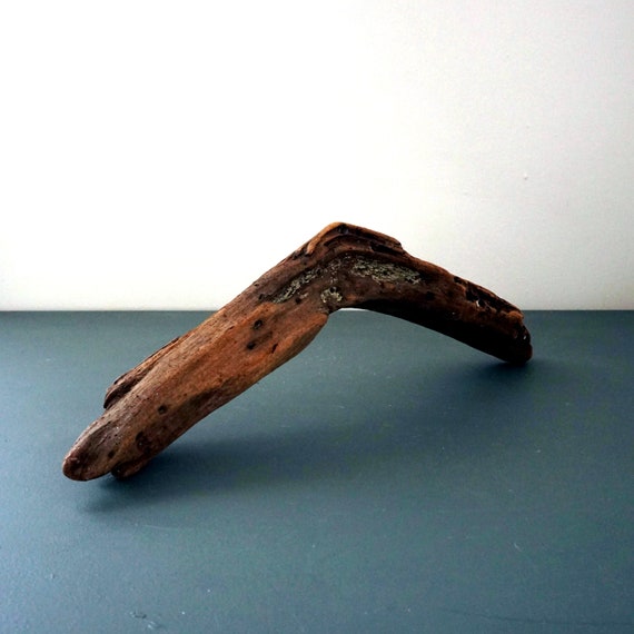 Driftwood Piece Burled Dark Wood Beach Find Sea and Sun Worn Branch Piece Found Long Island Sound Shores Salvaged Wood Nautical Decor