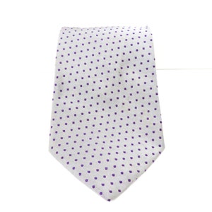 Vintage Tie Silk Grey Purple Pin Dot Brooks Brothers 80s