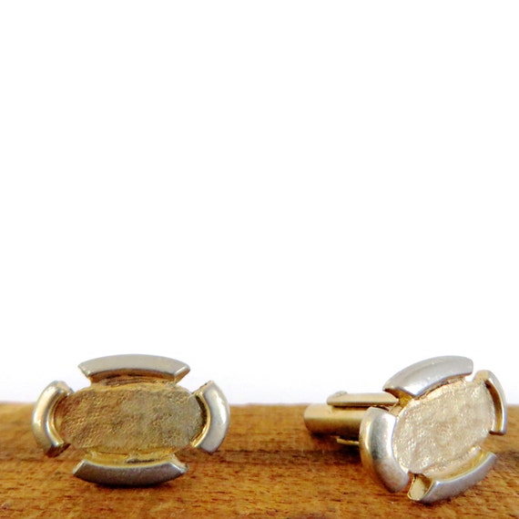 Vintage Cufflinks Men Cuff Links Gold Toned Metal