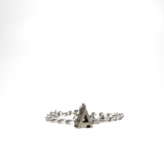 Vintage Charm Bracelet Silver Letter A Attendance 1940s - Etsy