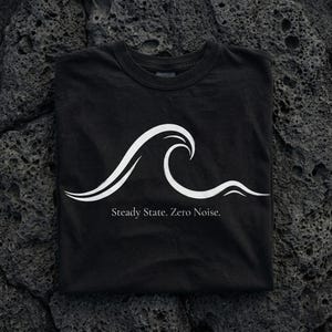 Minimalist Wave Shirt | Steady State Zero Noise Comfort Colors Tee, Mindful Wellness Gift